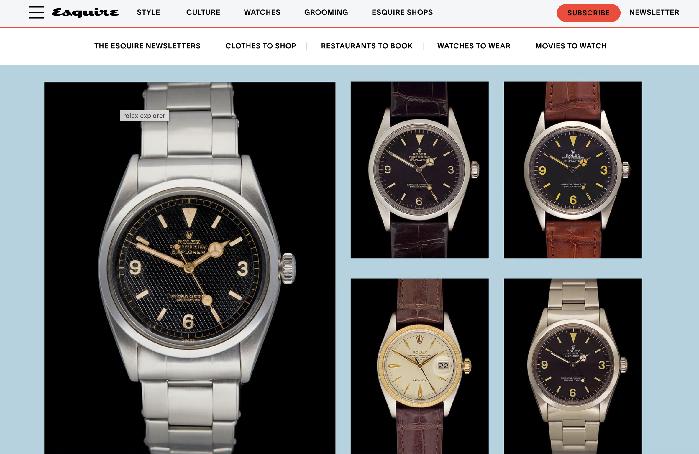 Esquire: Eric Wind of Wind Vintage on the Rolex Explorer Reference